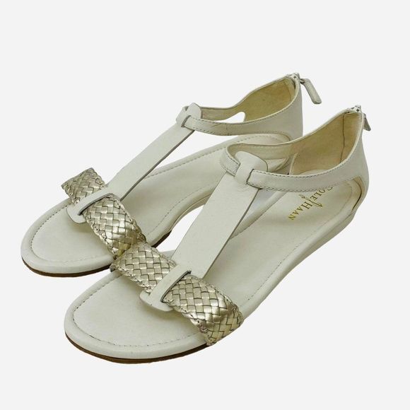 Cole Haan White and Gold Sandals - Picture 2 of 9